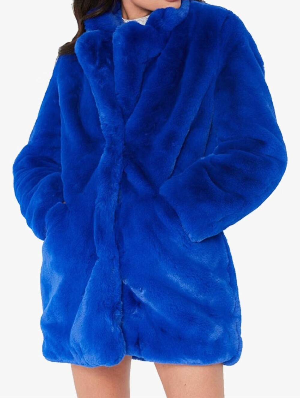 Womens Winter Warm Lapel Faux Fur With Inner Lining & Buttons Coats
